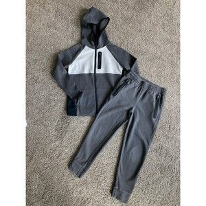 Old Navy Active Boys Set M 8 Gray Hoodie Joggers Athletic Outfit
